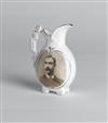 (POP PHOTOGRAPHICA) Group of 6 late-Victorian photo objects highlighted with carbon transfer images on ceramic,